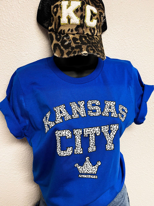 DTF TRANSFER ONLY  - White Leopard Kansas City Crown