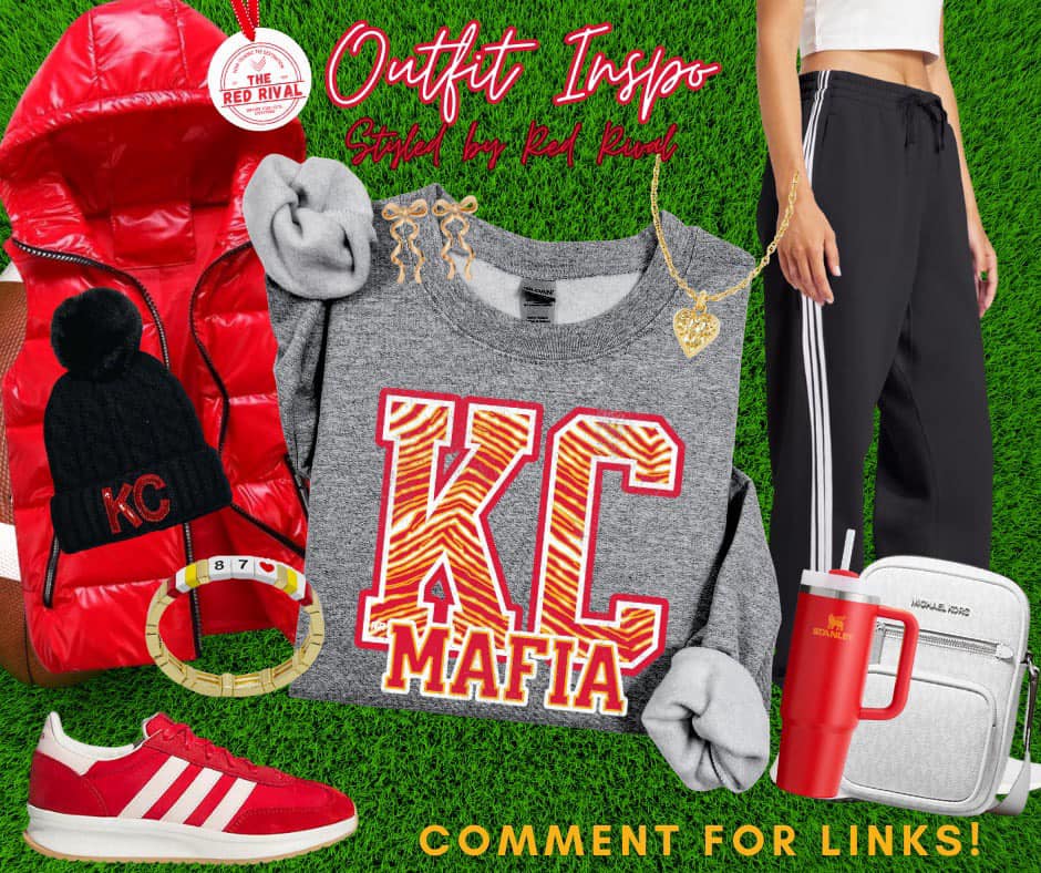 DTF TRANSFER ONLY  - Distressed KC MAFIA Retro Red/Gold Zebra Print