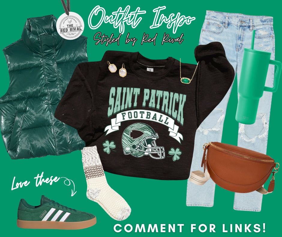 DTF TRANSFER ONLY  - St Patrick Football Zebra Helmet