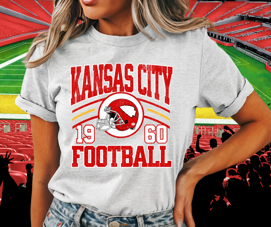 DTF TRANSFER ONLY  - Retro Kansas City Football 1960 Helmet