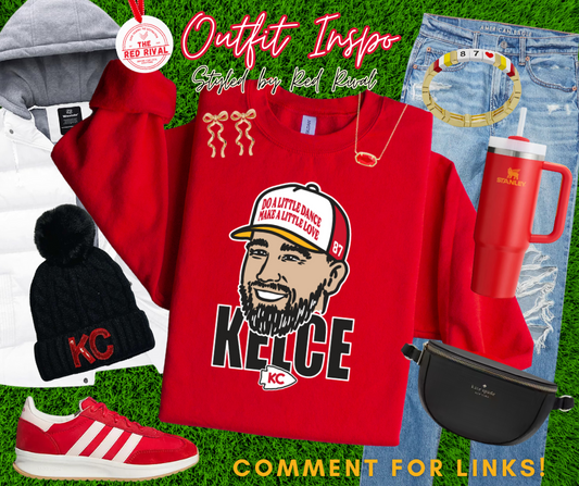 DTF TRANSFER ONLY  - Kelce Hat Black Text