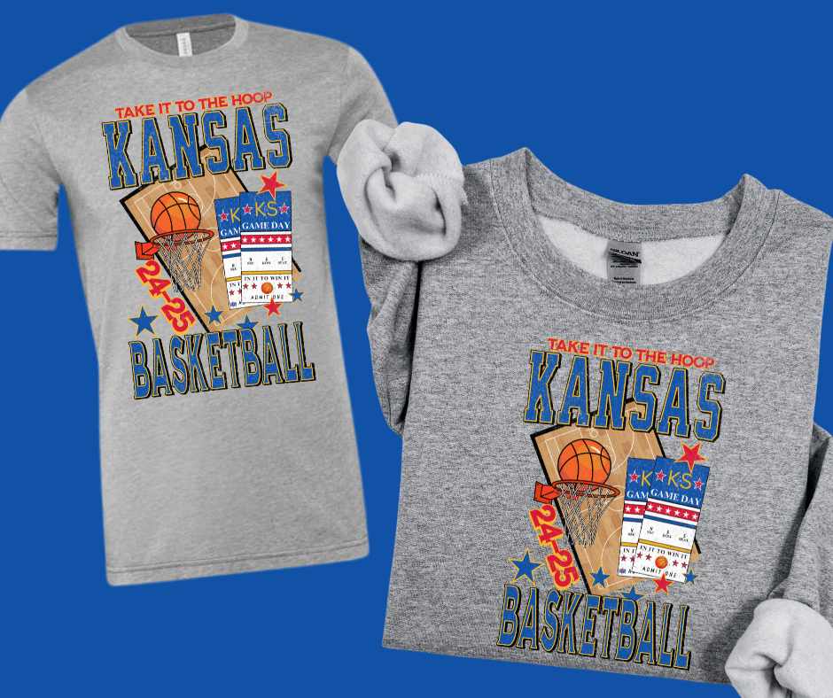 DTF TRANSFER ONLY  - Kansas Basketball Tickets Design