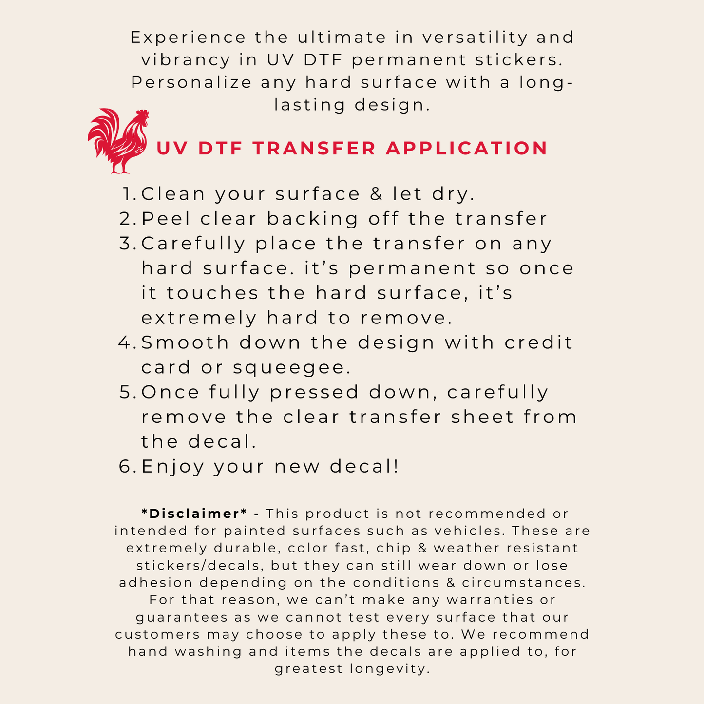 UV DTF - Use our GANG Sheet Builder Tool - Custom UV DTF Transfer - Choose Your Size