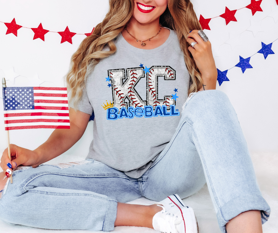 DTF TRANSFER ONLY  - KC Baseball Letters